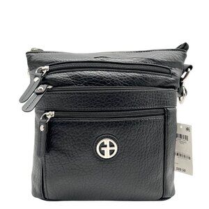 Giani Bernini Black Multi Pocket Crossbody Bag